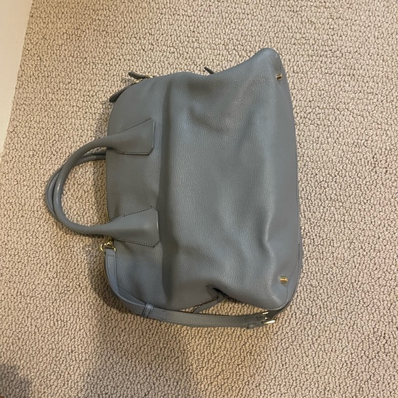 Burberry Light Blue Leather Greenwood Satchel - Picture 5 of 8